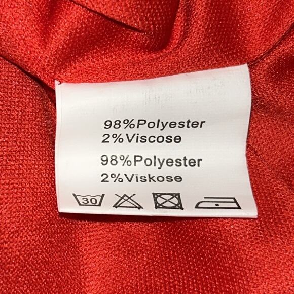 Grace Karin Sleeveless Vibrant Red Sequin Sheer Panel Dress Size 2XL - Picture 7 of 7